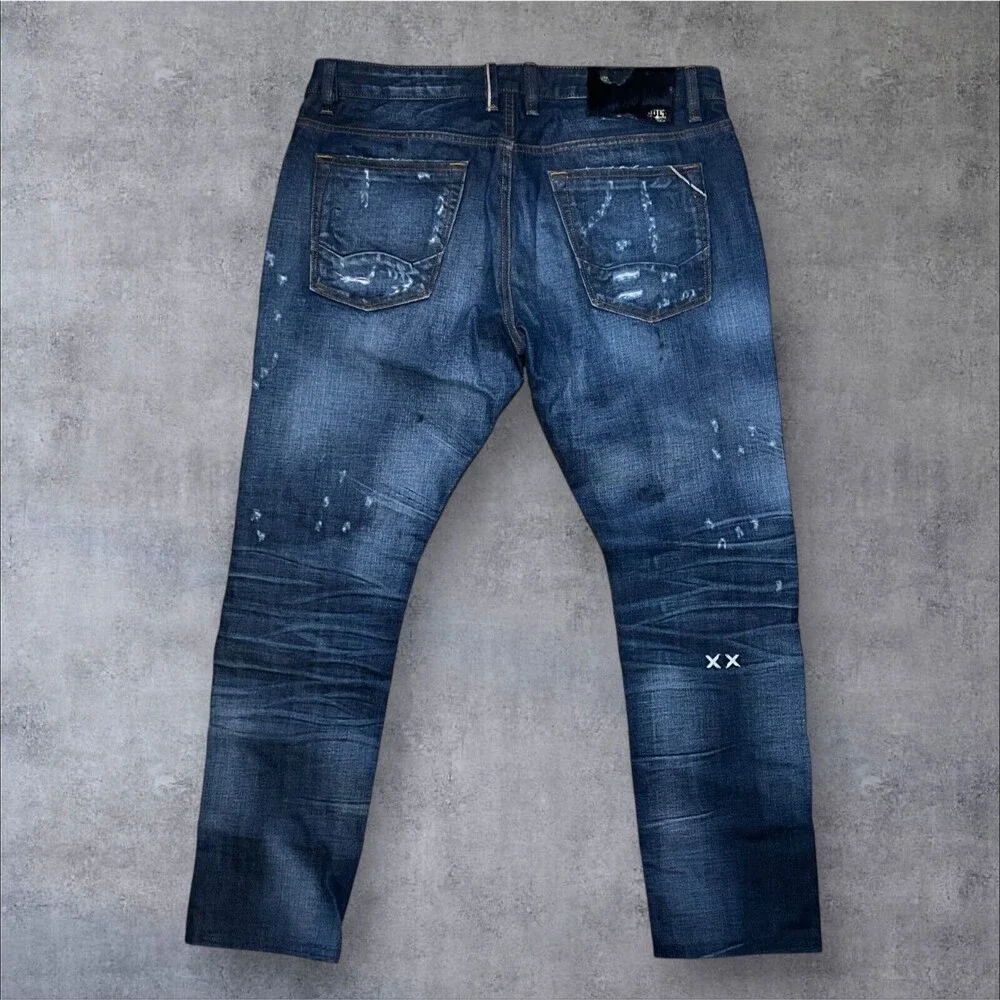 Cult of Individuality Jeans 34x29 Greaser Straight Blue Heritage Selvedge Denim - Picture 2 of 16